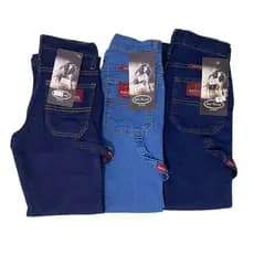 Kit com 3 Calças Jeans Infantil Estilo Country Carpinteiro