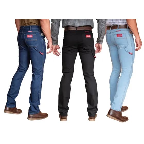 Kit com 3 Calças Jeans Masculina Carpinteiro Estilo Country Ref: 1149