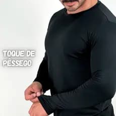 Camiseta Masculina Manga Longa Térmica com Proteção UV 50+ Conforto