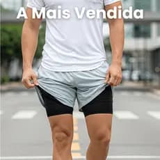 Short Academia Masculino 2 em 1 com Compressão