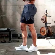 Shorts 2 em 1 Masculino Corrida Fitness