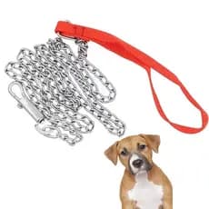 Corrente Guia Coleira Metal para Cachorro Cães Pet  Adestramento Passeio para Prender Resistente Forte