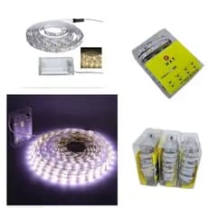 2 Metros Fita de LED 120 Led De Pilha Branca  Amarela  Colorido Iluminação Forte