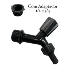 Torneira Preta Jardim 1/2 e 3/4 Simples Herc