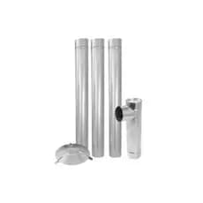 Kit Cano Chaminé Fogão a Lenha( 3 TUBOS 1 TE 1 CHAPEL)  Peças em Aço Galvanizado