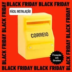 Caixa Correio Pvc De Grade Nacional 25x18x15 Amarela
