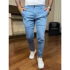 Calça Sport Fino Azul Bebê Bolso Faca Masculino
