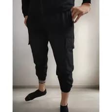 Calça Cargo Masculina Em Tactel Com Amarração Na Cintura