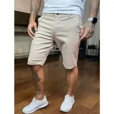 Bermuda Sport Fino Sarja Bolso Faca Masculino