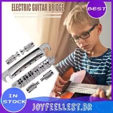 Ponte De Guitarra Elétrica Com Pinos Tune-O-Matic Metal Bloqueio Rolo Sela Peças Instrumento Musical À Prova De Ferrugem