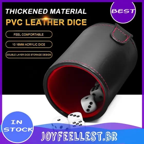 Bar Festa Dados Acessórios Do Jogo Daybox PVC Couro Copo Conjunto Com 10 Para Jogar Jogos KTV Favores