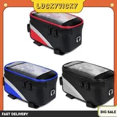 Bolsa Para Mountain Bike MTB , Tubo Frontal Superior , Tela Sensível Ao Toque , Suporte Celular , Ciclismo , Bolsas Com