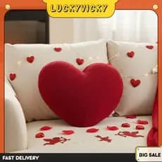 Almofadas Em Formato De Coração Vermelho , Fofas , Pequenas Para Mulheres , Meninas , Sala De Estar , Quarto , Decoração
