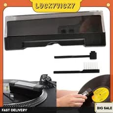 3 Peças Kit De Limpeza De Discos De Vinil Conjunto De Escova Preto Para Toca -