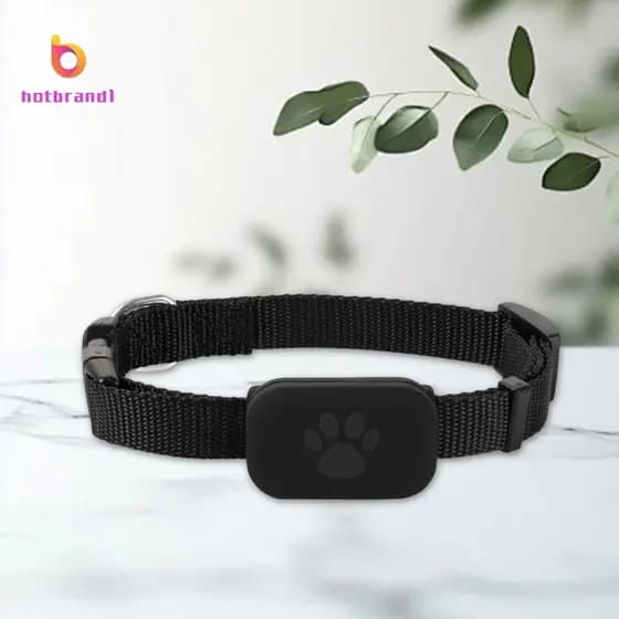Rastreador GPS Para Animais De Estimação Com Coleira Ajustável Smart Dog Tracker Cat Locator (Preto)