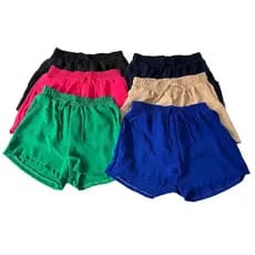 Short feminino com bolsos tecido duna tendência verão 2024 e 2025