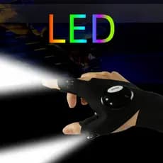 Novas Luvas de Pesca Luminosa com Lanterna led Luvas de Pesca Noturna de Reparo de Emergência Luvas de Iluminação de Pesca Noturna Luvas à prova