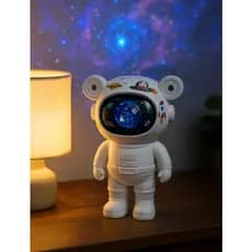 Projetor Astronauta Bluetooth com Luz LED Galáxia – Estrelas, Música e Magia no Quarto! 🌌✨