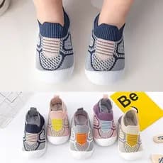 Sapatos de Bebê Antiderrapantes, Meias de Berço para Bebês com Sola de Borracha, Meias de Malha para Meninas e Meninos c