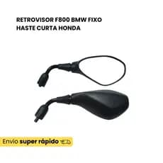 Retrovisor F800 Honda Par Bmw Curto Fixo Titan 160 150 Fan Xre