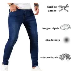 Calça masculina jeans com elastano linha premium original