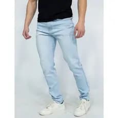 Calça Jeans Masculina Slim Azul Claro – Jeans Stretch Confortável