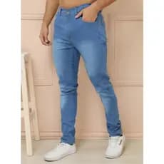Calça Jeans Masculina Slim Azul Médio com Elastano – Confortável e Moderna