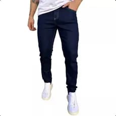 Calça Masculina Jeans Reforçada Com Elastano Tecido Premium