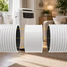 Extensor Emenda de Duto Ar Condicionado Portátil Adaptador 13cm 14cm 15cm ou 16cm