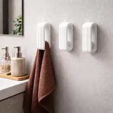 3 Ganchos Toalheiro de Parede Cabide Moderno Minimalista para Banheiro REFORÇADO COM DUPLA FACE