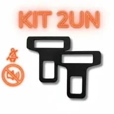 KIT 2 Fivela Lingueta Clip Cinto de Segurança Anti Alarme Sonoro Universal Carro