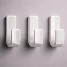 3 Ganchos Toalheiro de Parede Cabide Moderno Minimalista para Banheiro REFORÇADO COM DUPLA FACE