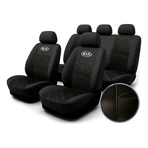 Capa De Banco Tecido Original Kia Rio 2013 A 2020 Preto Rio