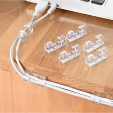 Kit de 20/40/60/80/100 Organizadores de Fios e Peças Clip Fixador Cabos Autoadesivo
