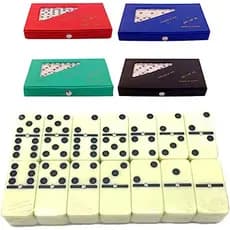 Jogo De Dominó De Osso Profissional Com 28 Peças Com Estojo De Maleta Com 4 Cores Possíveis