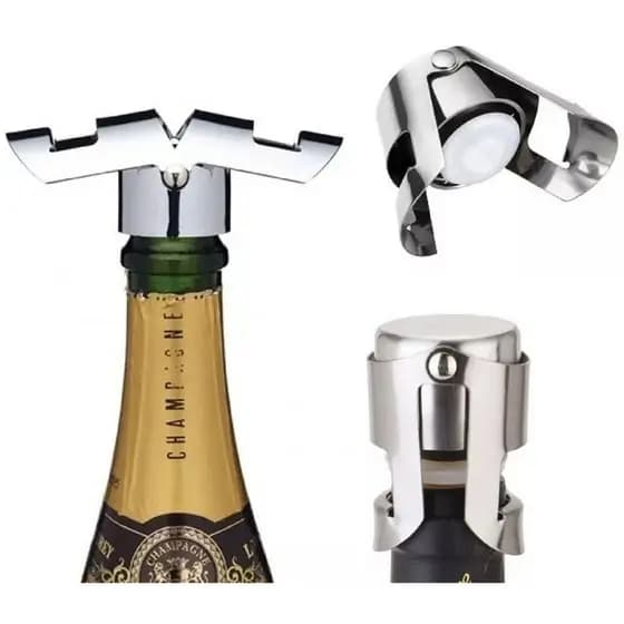 Tampas de Pressão para Garrafa de Champanhe em Aço Inox Tampa para Espumante Tampa Vinho