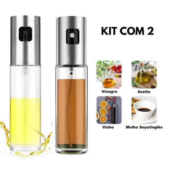 Sprays Pulverizadores Borrifador Azeite Vinagre em Vidro 100ML