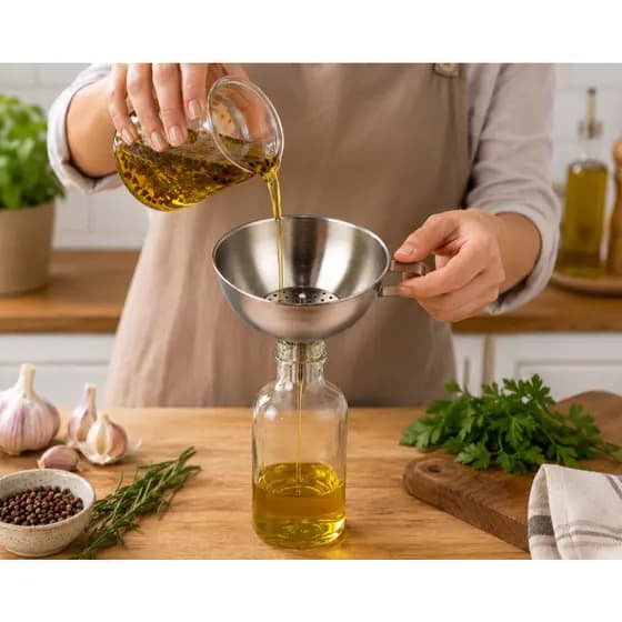 Funil Peneira Inox 11cm Filtro Removível Aço Inoxidável Multiuso Cozinha Bar