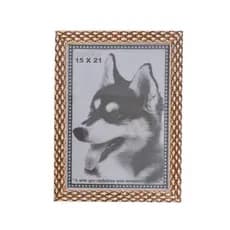 PORTA RETRATO MARROM CLARO 15X21 PVC MOLDURA ALTO RELEVO