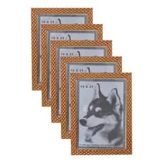 KIT 5 PORTA  RETRATO DOURADO 15X21 PVC ALTO RELEVO