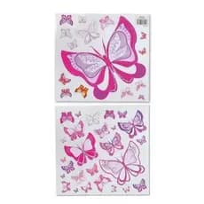 Adesivo Geladeira Parede Moveis Sala banheiro box Borboletas Rosa