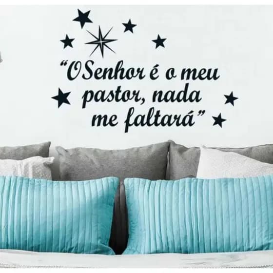 Adesivo  Geladeira parede frase da Bíblia Salmo o senhor e meu pastor nada me faltará