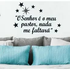 Adesivo  Geladeira parede frase da Bíblia Salmo o senhor e meu pastor nada me faltará