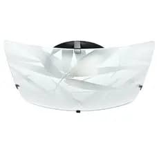 Plafon Luminária de teto Sobrepor 2 Lampadas Vidro Quadrado Bambu Decorativa