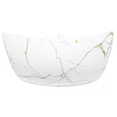 Plafon Luminária de teto Sobrepor 2 Lampadas Vidro Quadrado Mármore Dourado Decorativa