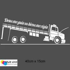 Adesivo Caminhão Deus Me Guia 40cm X 15cm Varias Cores