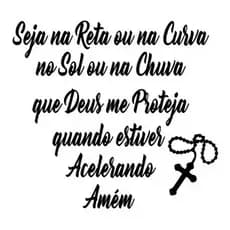 Adesivo Tanque De Moto Texto Frase Deus Me Proteja 20x15cm