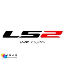 3 Adesivos LS2 Pequeno Moto Capacete (10cmx1,5xm)