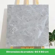10 Piso Adesivo Placa Impermeável Antiderrapant Cimento 60cm