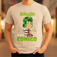 Camiseta MasculinaEstampa Chaves Casual Premium 100% Algodão
